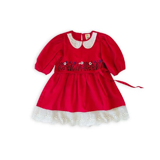 Rosy Daisy Full-sleeve Frock