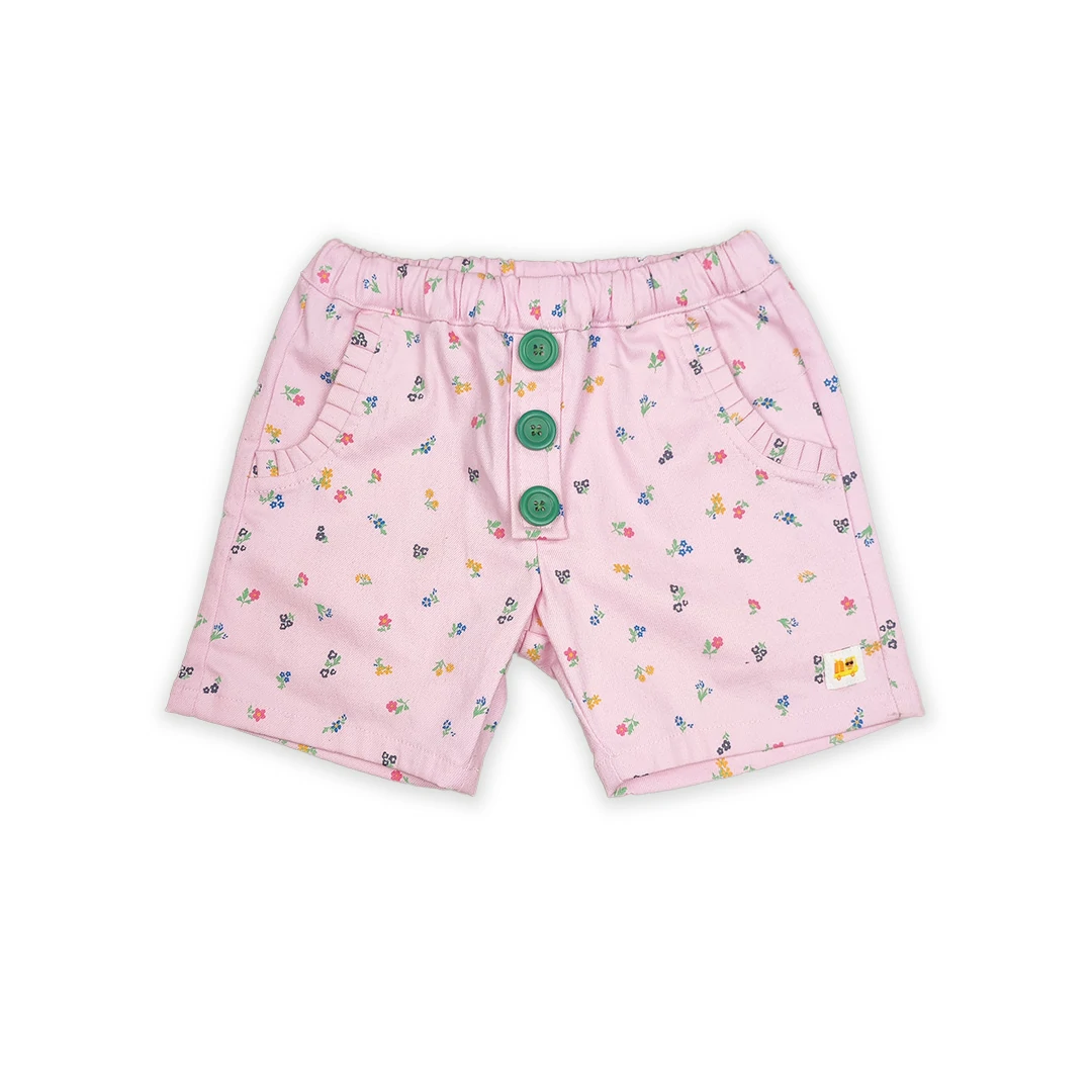 Pink Flower Half Pant
