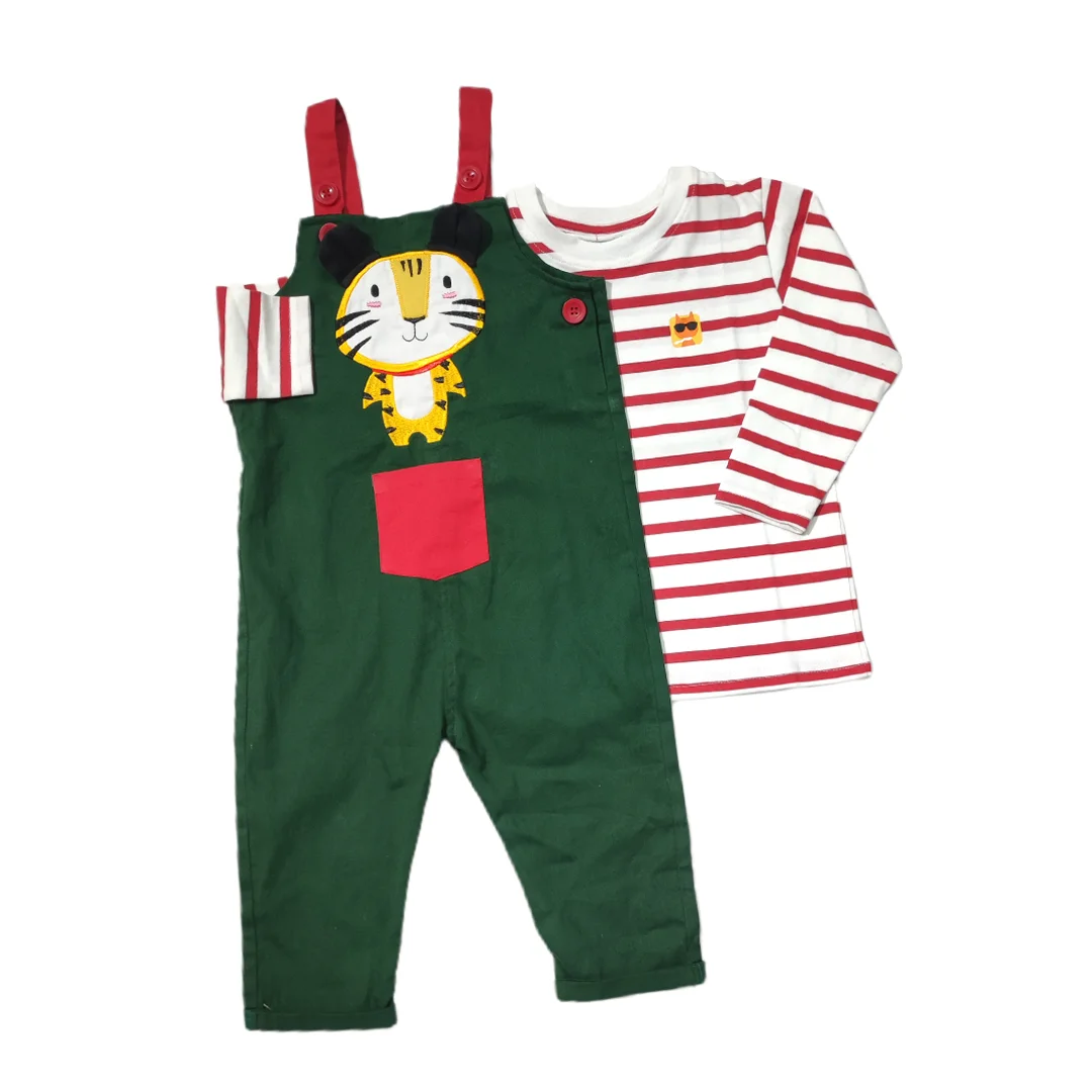 Sakib Romper with Red Stripe T-Shirt