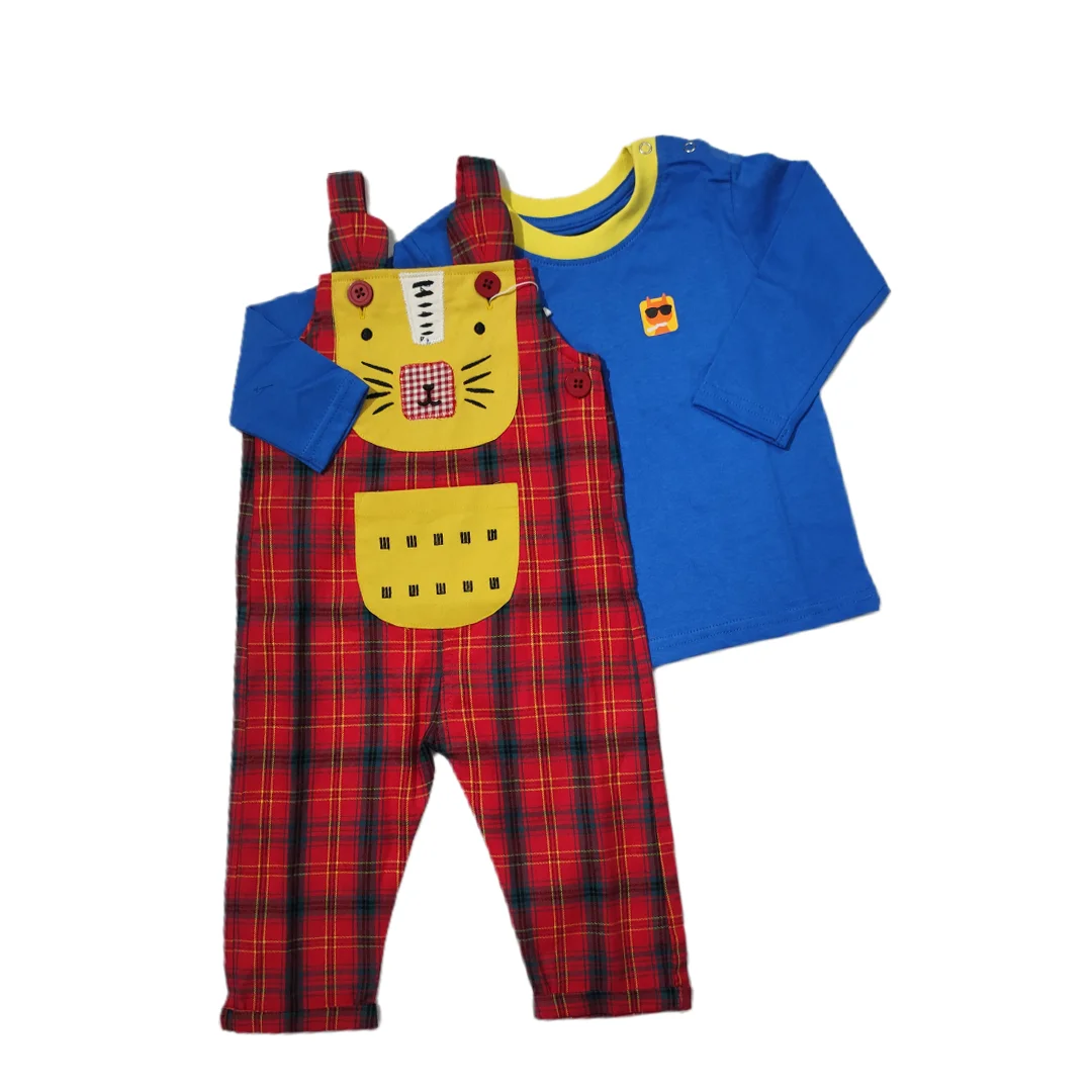 The Big cat Romper with Blue T- Shirt