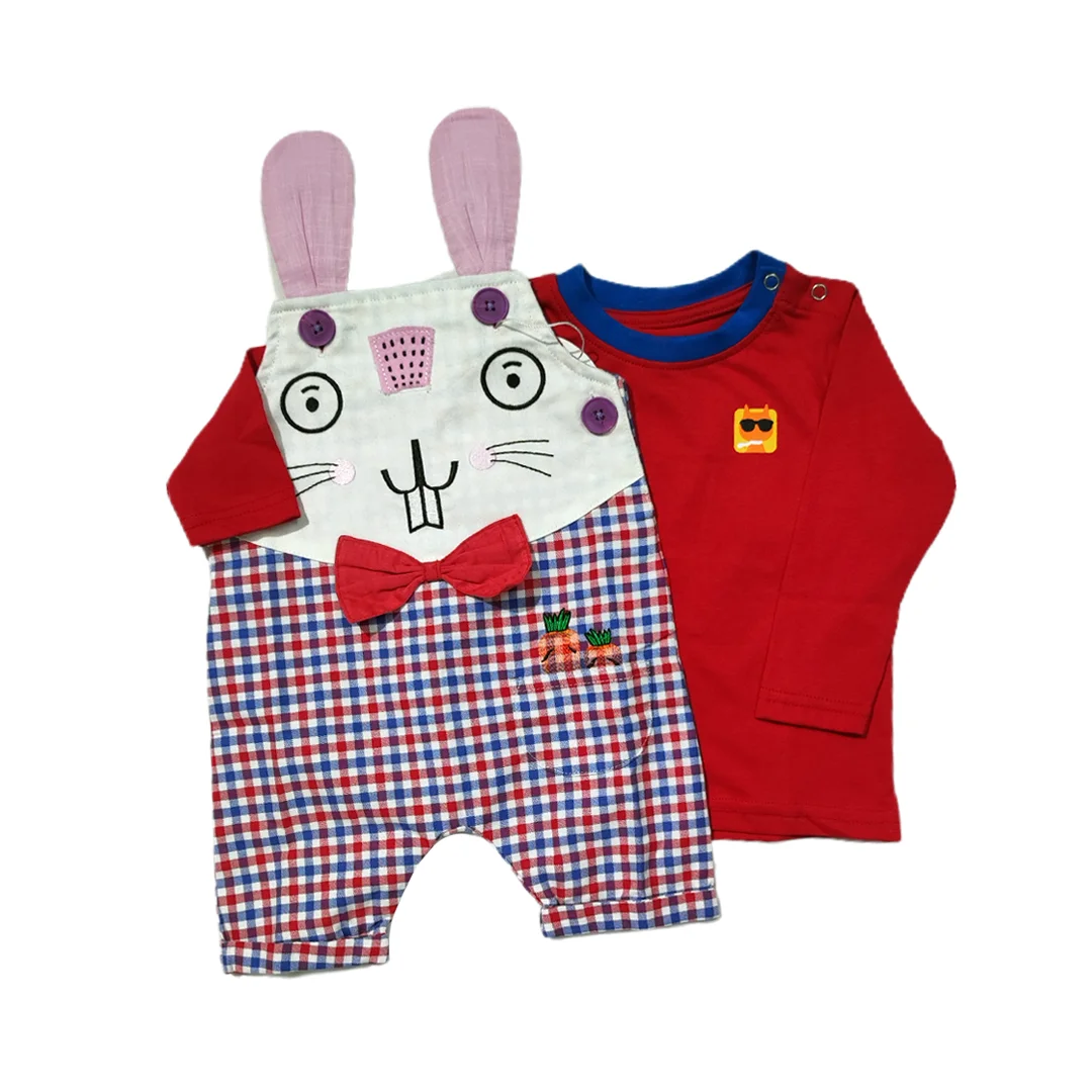 Mr. Rabbit Romper with Red T-Shirt