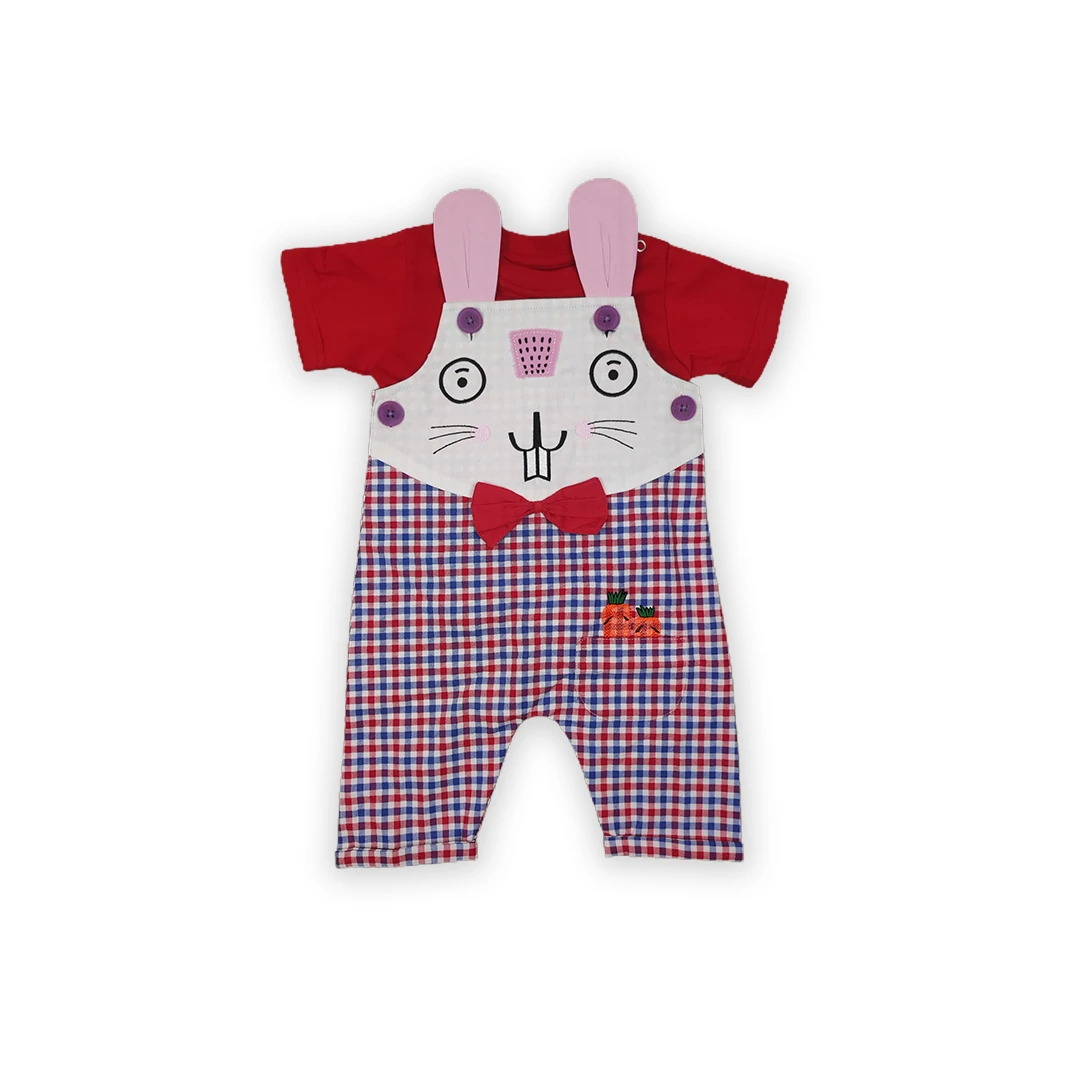Mr Rabbit Romper with Ketchup Half T-Shirt