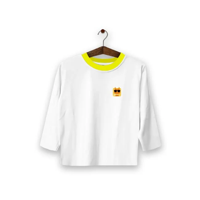 White with Yellow Collar T-Shirt