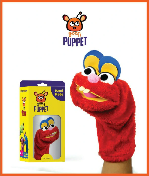 Goofi Hand Puppet- Red Bunny