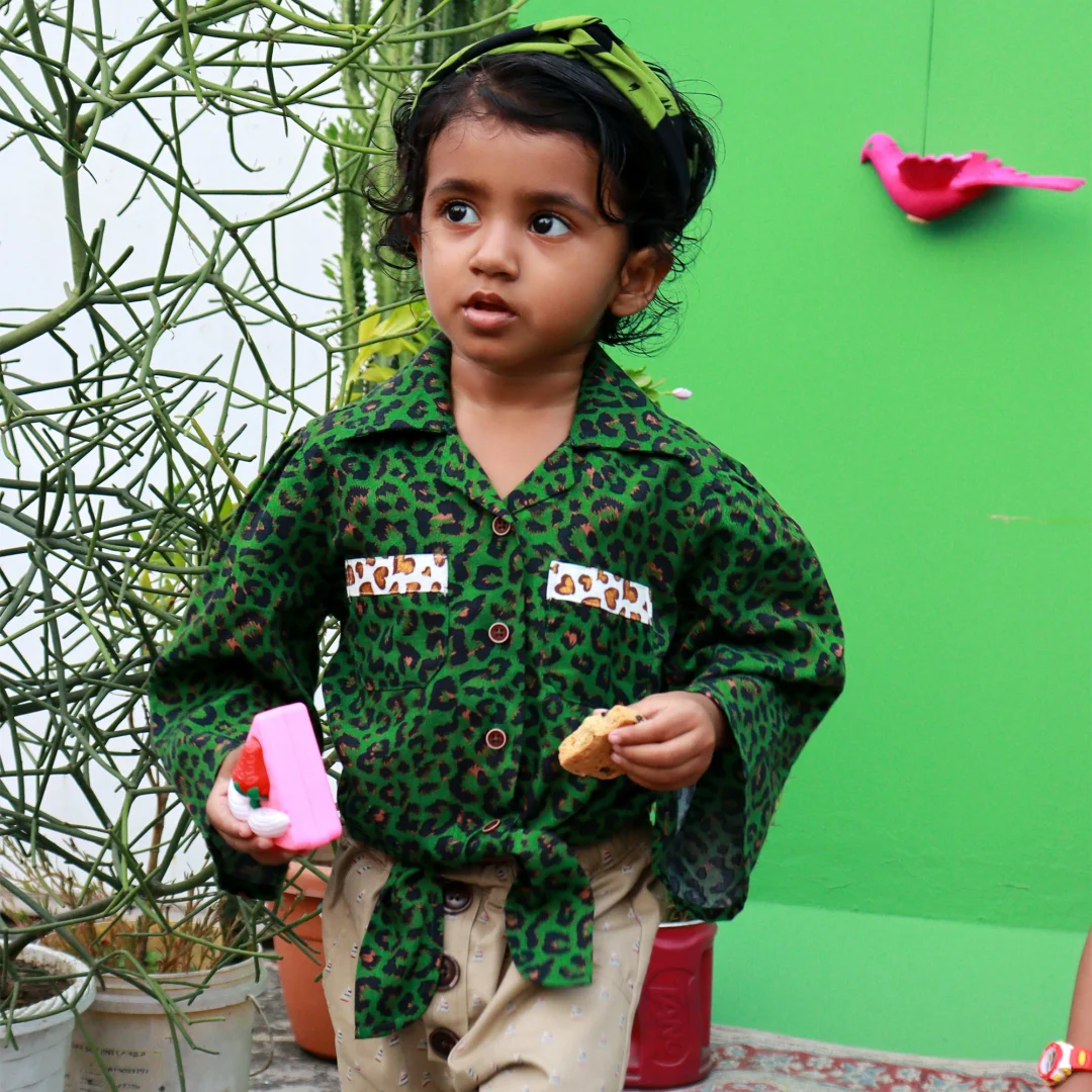 Cheetah Emerald Half Shirt