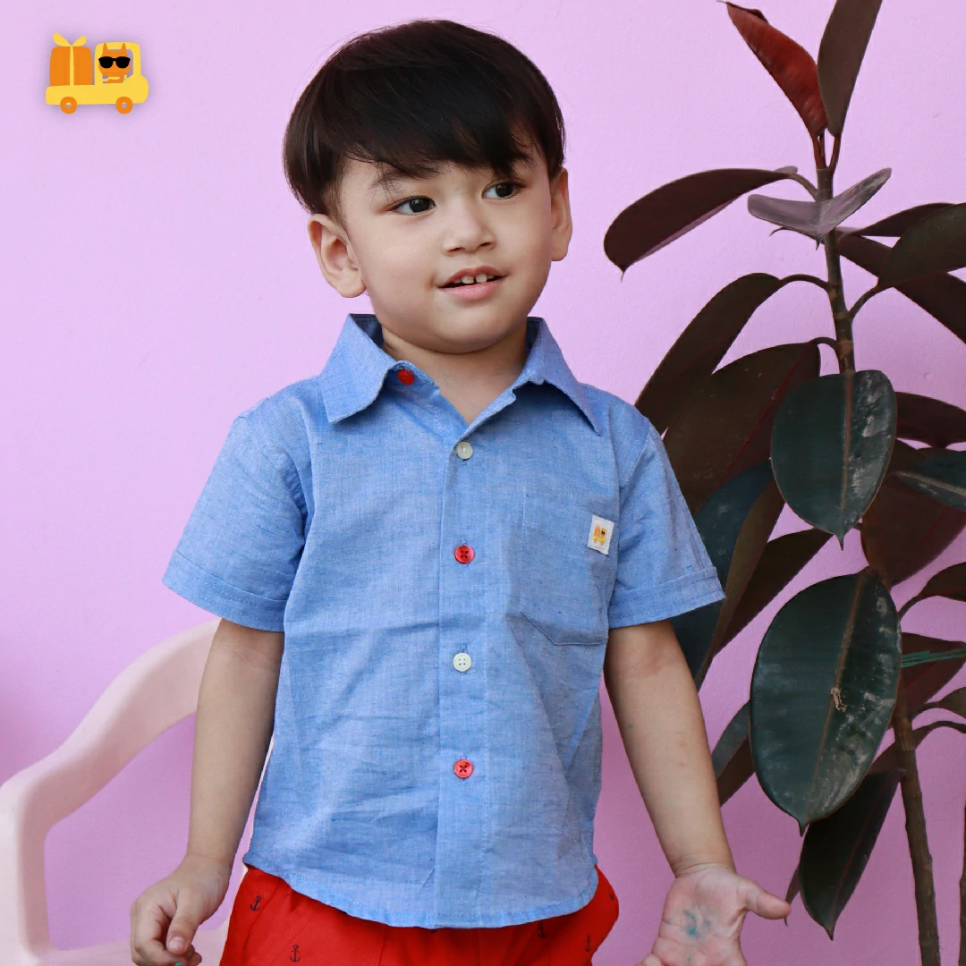 Blue Half Shirt
