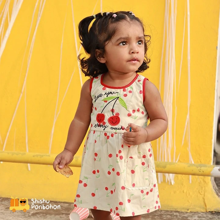 Cherrific Sleeveless Frock