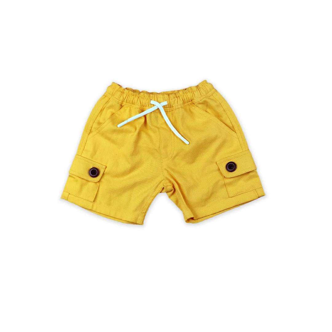 Yellow Cargo Half Pant