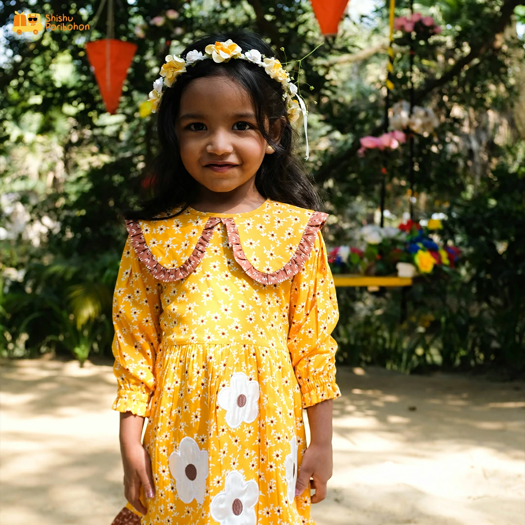 Mustard Field Full-Sleeve Frock